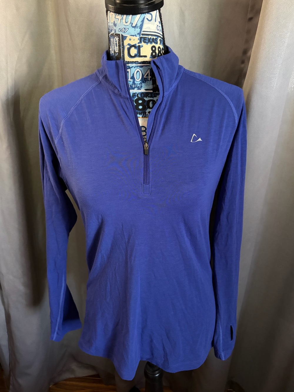 Paradox Merino Blend Quarter-Zip Performance Top in Royal Blue